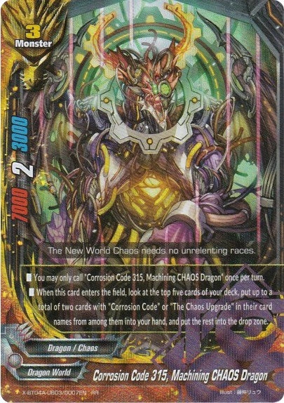 Corrosion Code 315 Machining CHAOS Dragon (4030007) [X-BT04A] - Future Card BuddyFight Single