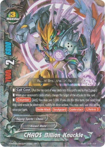 CHAOS Billion Knuckle (4030008) [X-BT04A] - Future Card BuddyFight Single