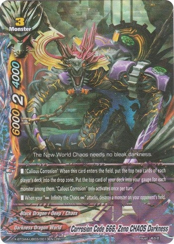 Corrosion Code 666 Zeno CHAOS Darkness (4030013) [X-BT04A] - Future Card BuddyFight Single