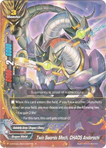 Twin Swords Mech CHAOS Andorochi (4030027) [X-BT04A] - Future Card BuddyFight Single
