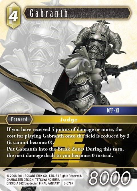 Gabranth (5) [OP5] - Final Fantasy TCG Single