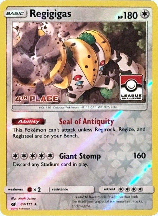 Image for Regigigas - 84/111 (League Challenge) [4th Place] (084/111) (League & Championship Cards) - Pokemon
