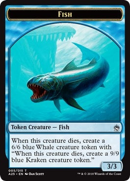 Fish // Kraken Double-Sided Token (0) [A25] - MTG Single