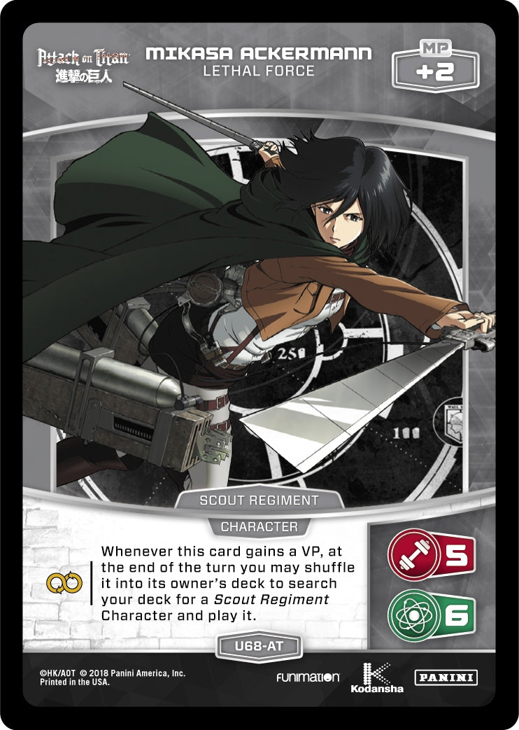 Mikasa Ackermann - Lethal Force (U68-AT) (68) [AOT] - MetaX TCG Single