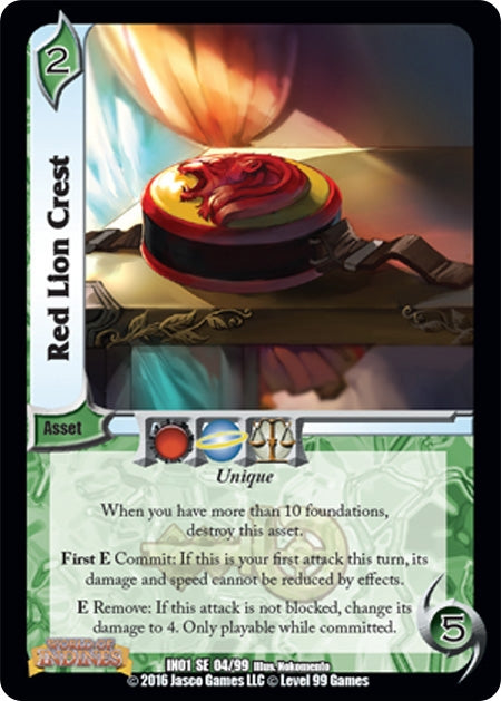 Red Lion Crest (4) [IN01] - UniVersus Single