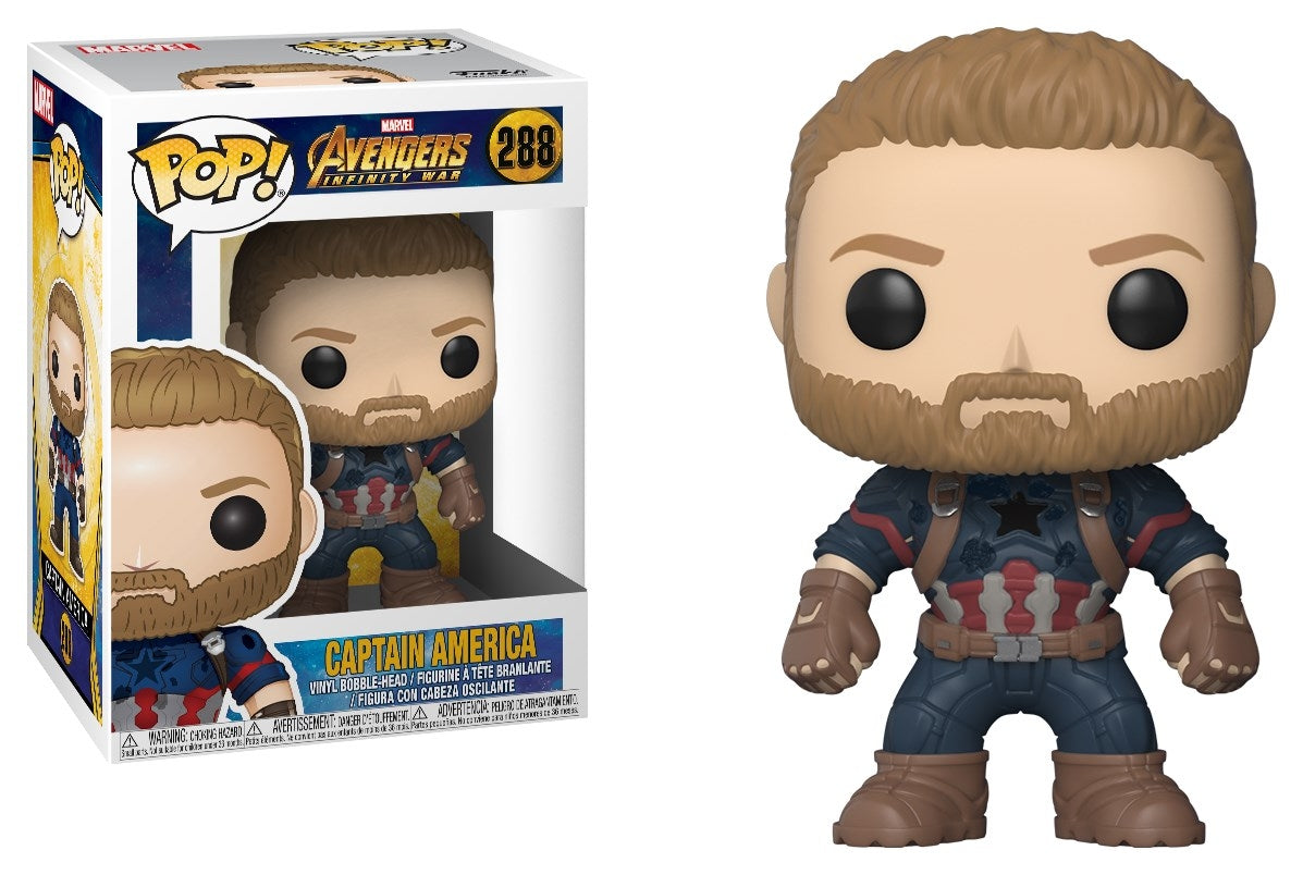 Avengers: Infinity War: Captain America (Bobble-Head) (288) [POP!] - Funko Sealed