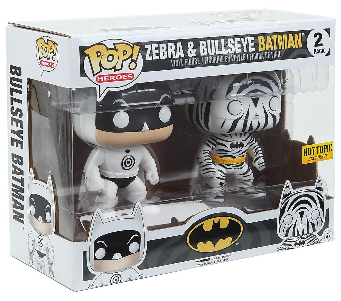 Batman: Zebra & Bullseye Batman 2-Pack (Hot Topic Exclusive) [POP!] - Funko Sealed