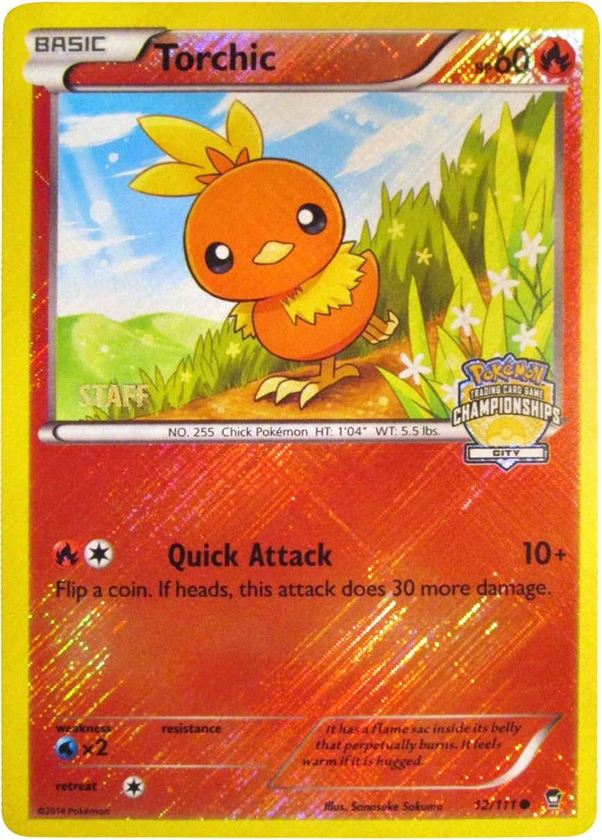 Image for Torchic - 12/111 (City Championships) [Staff] (012/111) (League & Championship Cards) - Pokemon