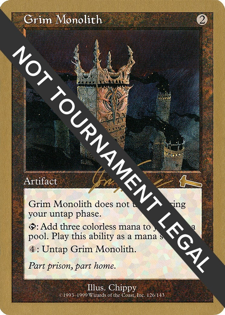 Grim Monolith - 2000 Jon Finkel (ULG) [WCD] - MTG Single