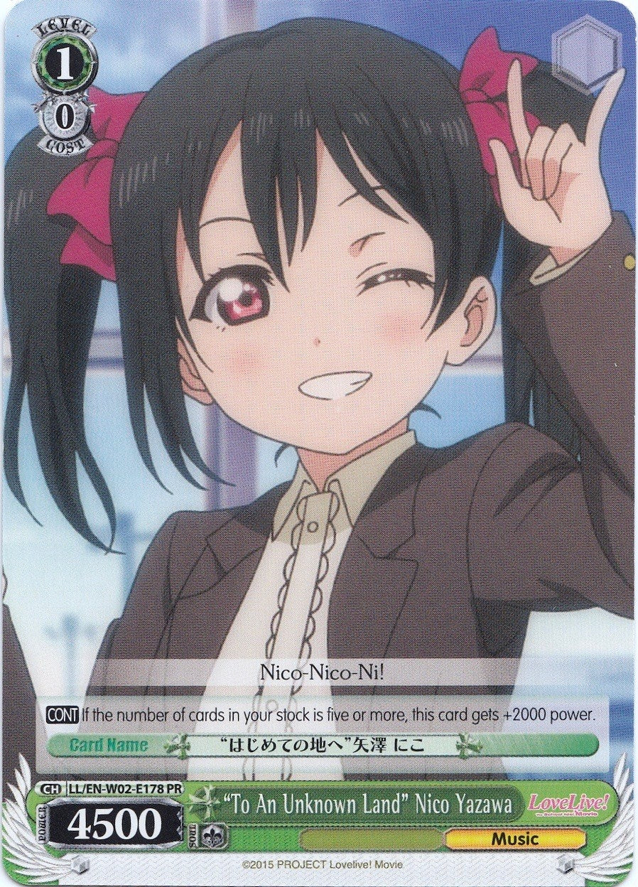 ’To An Unknown Land’ Nico Yazawa (2178) [LL/EN-W02] - Weiss Schwarz Single
