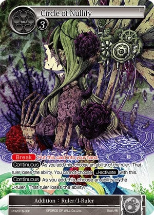 Circle of Nullify (2015001) [PRO] - Force of Will Single