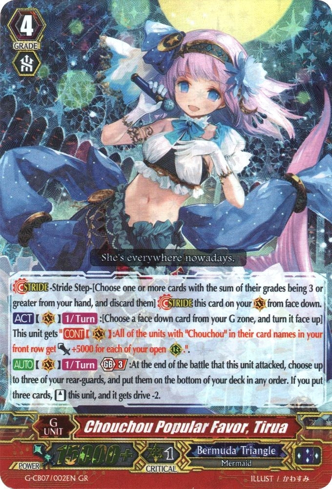 Chouchou Popular Favor Tirua (7002) [G-CB07] - Cardfight Vanguard Single