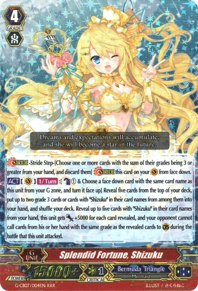 Splendid Fortune Shizuku (7004) [G-CB07] - Cardfight Vanguard Single