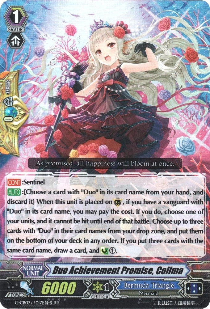 Duo Achievement Promise Colima (Black) (7017) [G-CB07] - Cardfight Vanguard Single