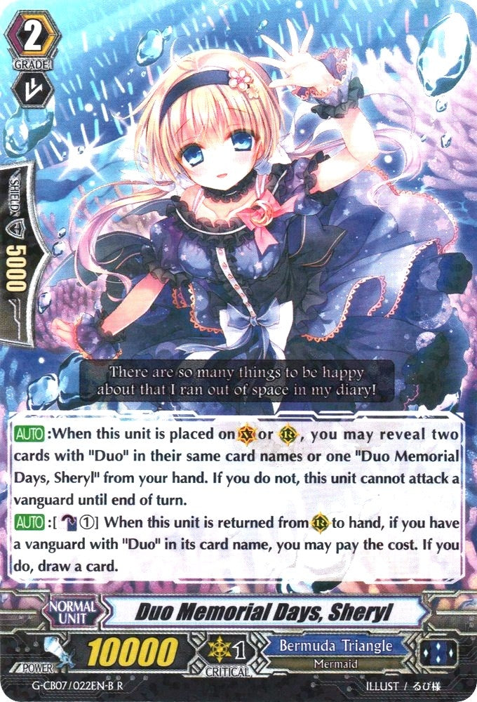 Duo Memorial Days Sheryl (Black) (7022) [G-CB07] - Cardfight Vanguard Single