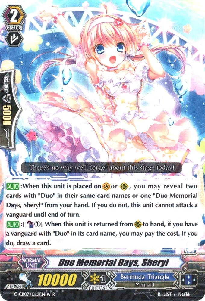 Duo Memorial Days Sheryl (White) (7022) [G-CB07] - Cardfight Vanguard Single