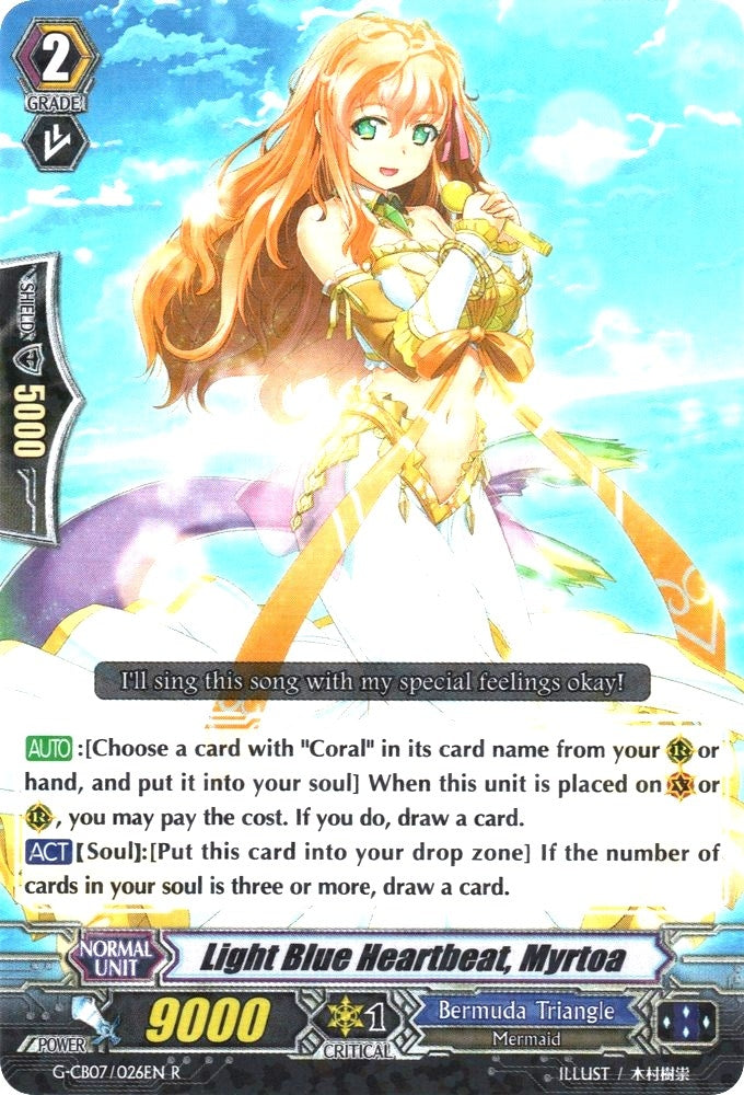 Light Blue Heartbeat Myrtoa (7026) [G-CB07] - Cardfight Vanguard Single