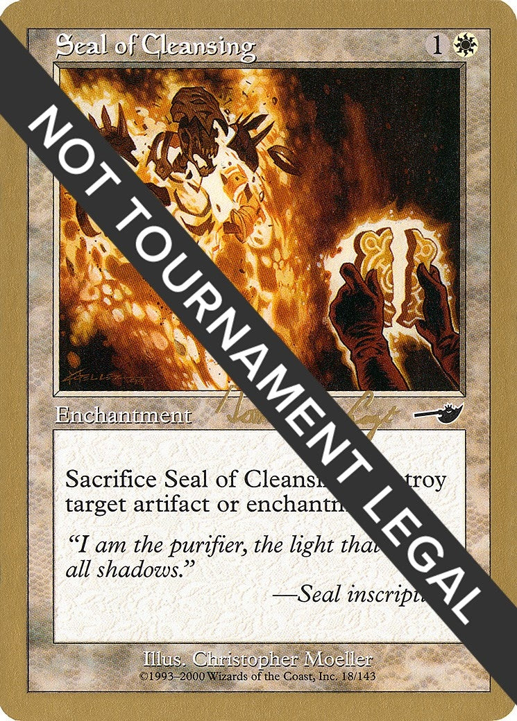 Seal of Cleansing - 2000 Tom van de Logt (NMS) [WCD] - MTG Single