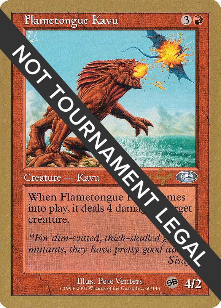Flametongue Kavu - 2001 Tom van de Logt (PLS) (SB) [WCD] - MTG Single