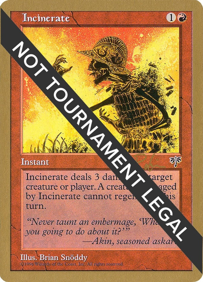 Incinerate - 1998 Ben Rubin (MIR) [WCD] - MTG Single
