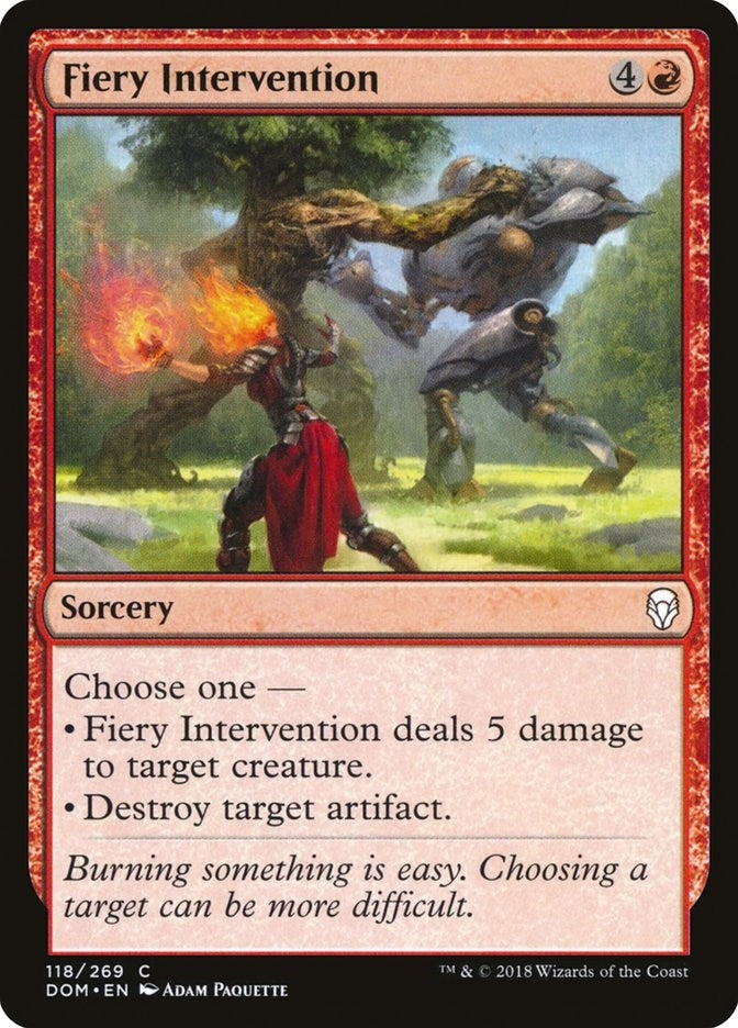 Fiery Intervention (118) [DOM] - MTG Single