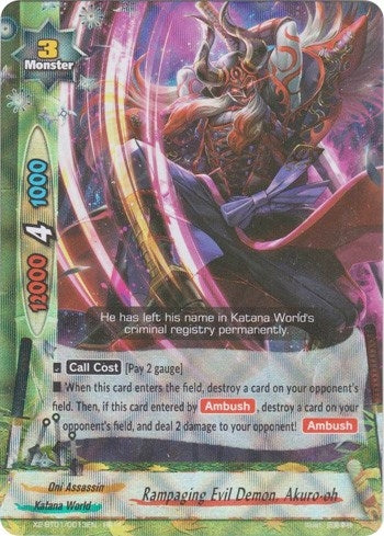 Rampaging Evil Demon Akuro-oh (2010013) [X2BT01] - Future Card BuddyFight Single