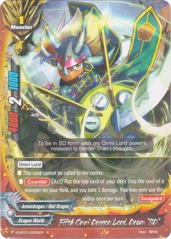 Fifth Omni Dragon Lord Drum ’SD’ (2010022) [X2BT01] - Future Card BuddyFight Single