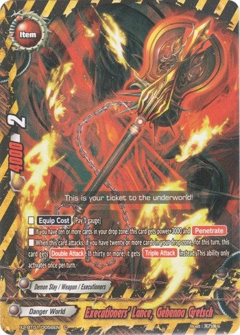 Executioners’ Lance Gehenna Gretsch (2010056) [X2BT01] - Future Card BuddyFight Single