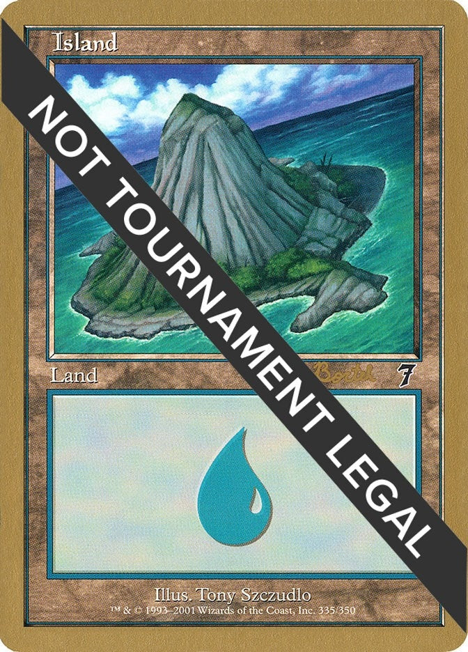 Island (335) - 2001 Antoine Ruel (7ED) [WCD] - MTG Single