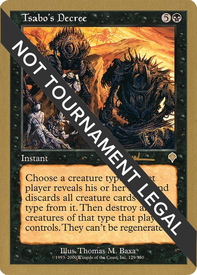 Tsabo’s Decree - 2001 Antoine Ruel (INV) [WCD] - MTG Single