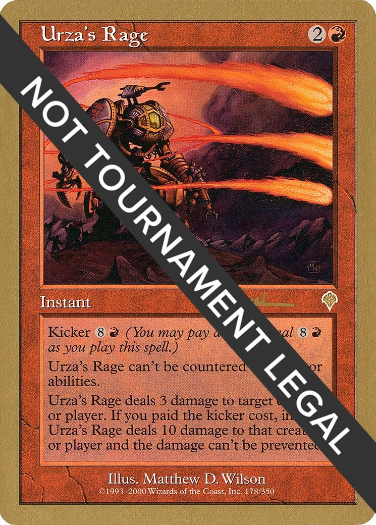 Urza’s Rage - 2001 Antoine Ruel (INV) [WCD] - MTG Single