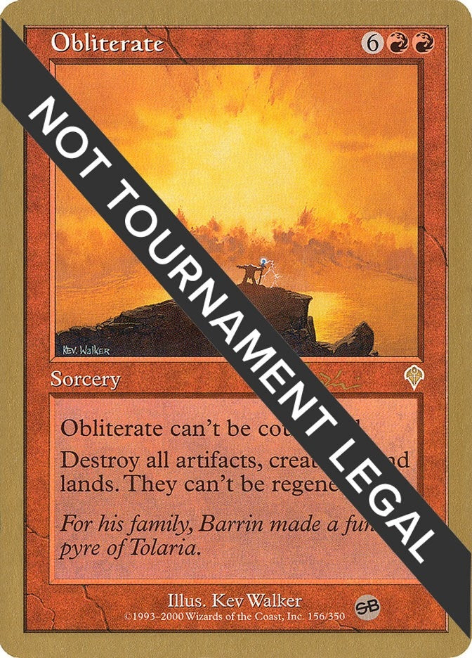 Obliterate - 2001 Jan Tomcani (INV) (SB) [WCD] - MTG Single
