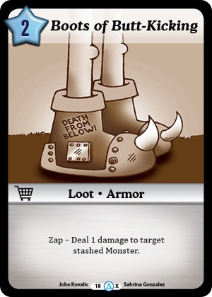 Boots of Butt-Kicking (Alt 1) (18) [MUNS1] - Munchkin CCG Single