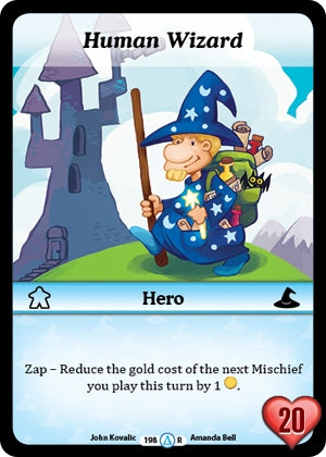 Human Wizard (Alt 1) (198) [MUNS1] - Munchkin CCG Single
