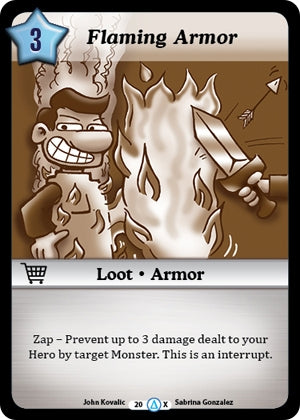 Flaming Armor (Alt 1) (20) [MUNS1] - Munchkin CCG Single