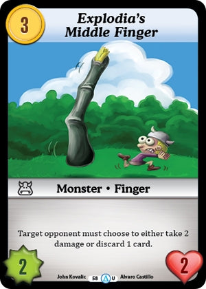 Explodia’s Middle Finger (58) [MUNS1] - Munchkin CCG Single