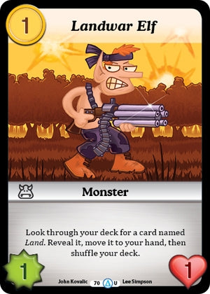 Landwar Elf (70) [MUNS1] - Munchkin CCG Single