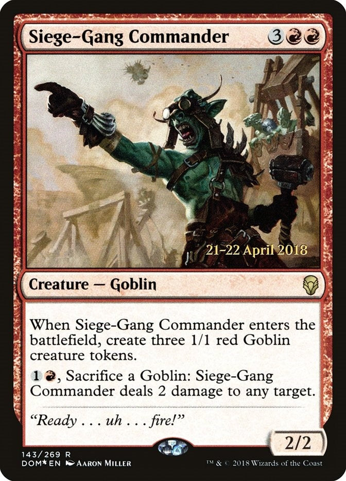 Siege-Gang Commander (143) [PRE] - MTG Single