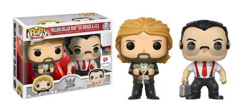 WWE: ’Million Dollar Man’ Ted Dibiase & I.R.S. 2-Pack (Walgreens Exclusive) [POP!] - Funko Sealed