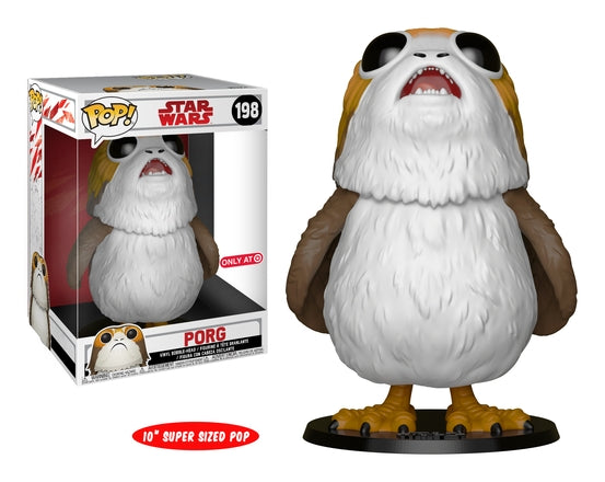 Star Wars: Porg Super Sized 10’’ (Bobble-Head) (Target Exclusive) (198) [POP!] - Funko Sealed