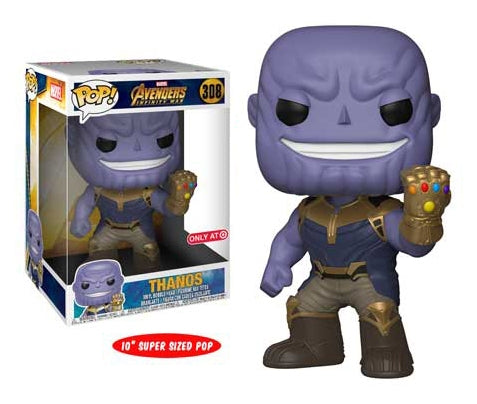 Avengers: Infinity War: Thanos Super Sized 10’’ (Bobble-Head) (Target Exclusive) (308) [POP!] - Funko Sealed