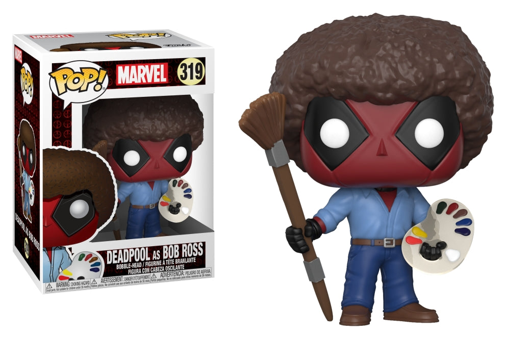 Deadpool as Bob Ross (Bobble-Head) (319) [POP!] - Funko Sealed