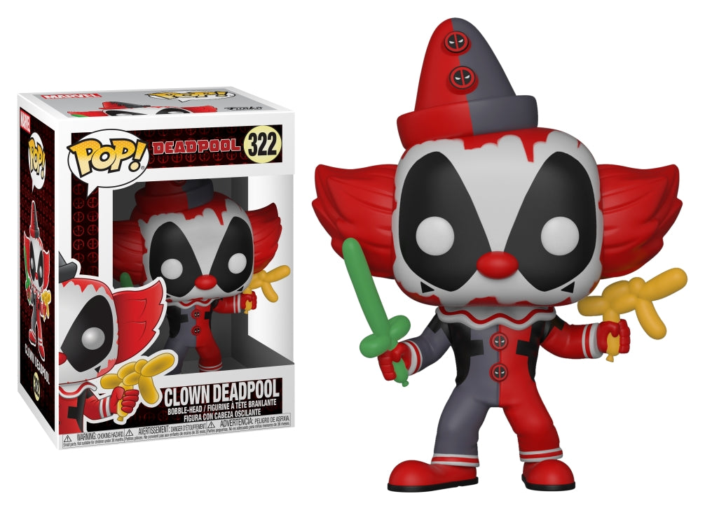 Clown Deadpool (Bobble-Head) (322) [POP!] - Funko Sealed
