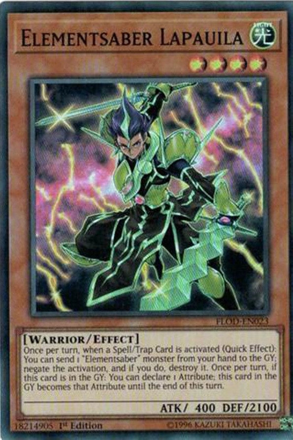 Elementsaber Lapauila (23) (FLOD) - YuGiOh Single