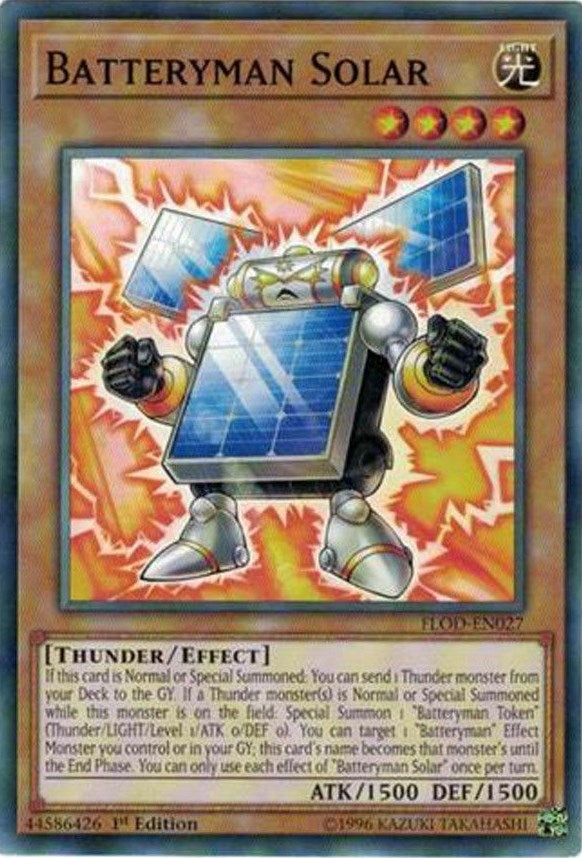 Batteryman Solar (27) (FLOD) - YuGiOh Single