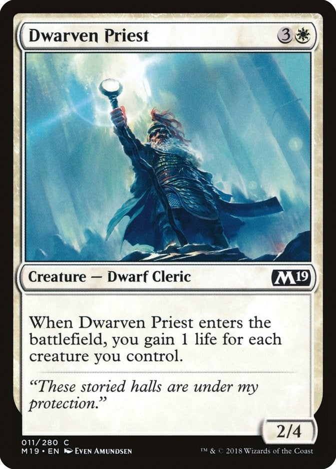Dwarven Priest (11) [M19] - MTG Single