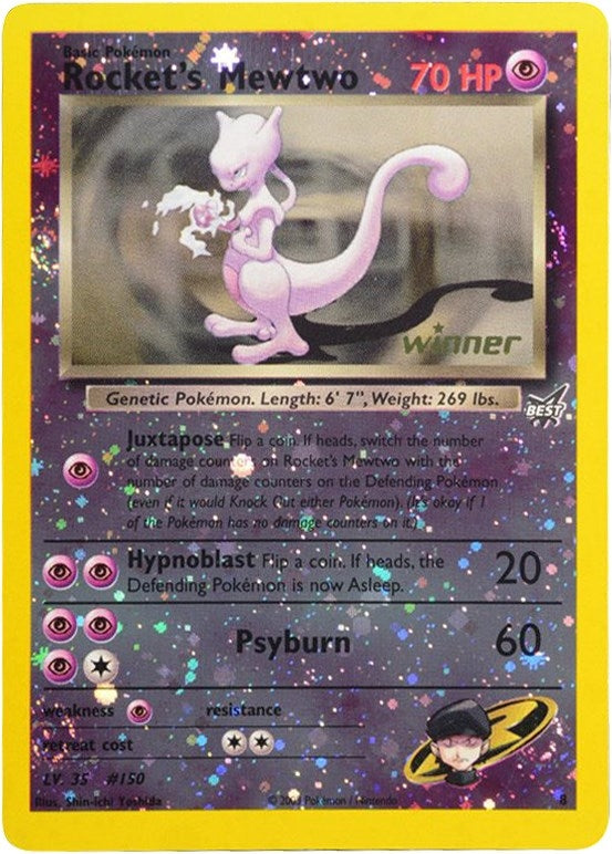 Image for Rocket's Mewtwo - 8 [Winner] (008/009) (Best of Promos) - Pokemon