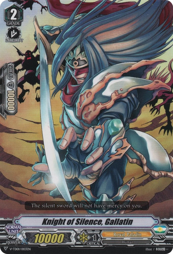 Knight of Silence Gallatin (1003) [V-TD01] - Cardfight Vanguard Single