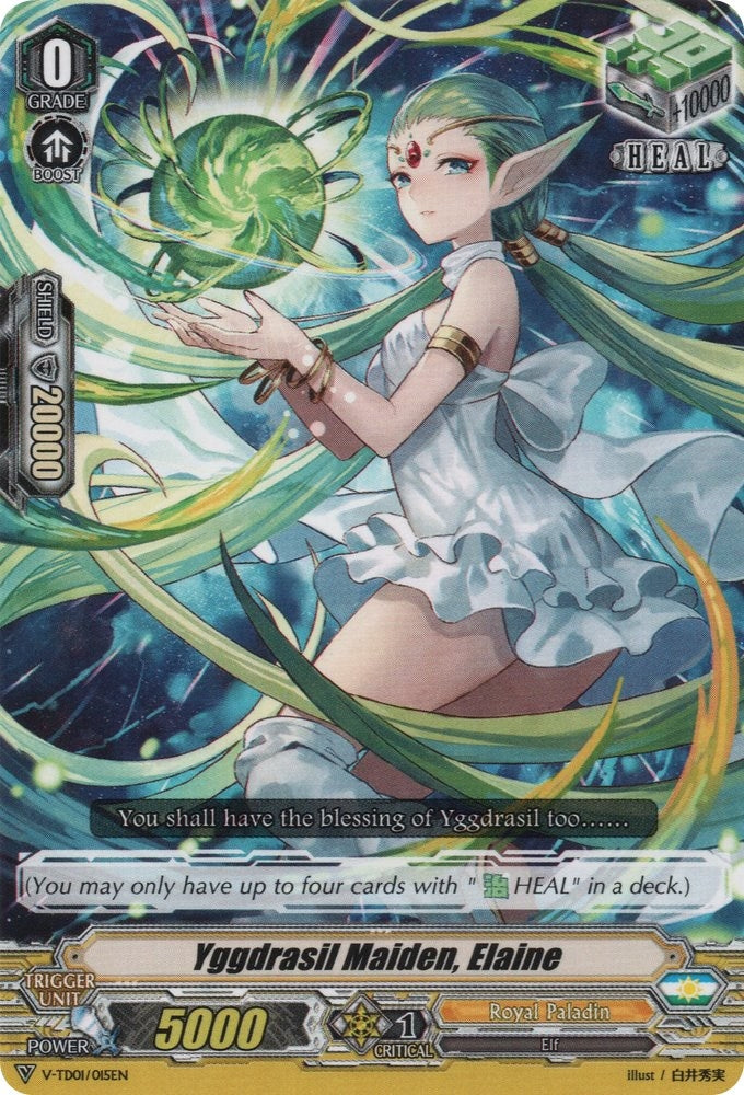 Yggdrasil Maiden Elaine (1015) [V-TD01] - Cardfight Vanguard Single