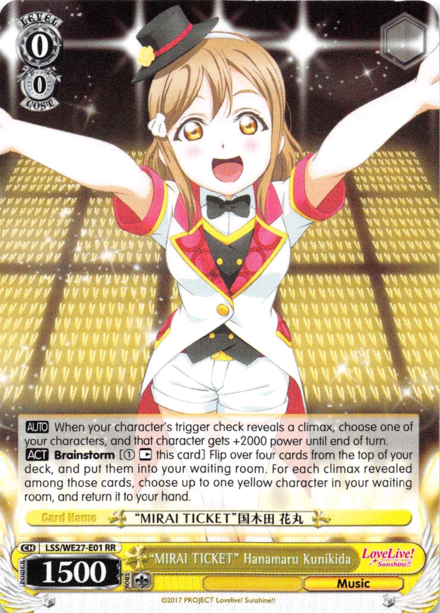 ’MIRAI TICKET’ Hanamaru Kunikida (2701) [LSS/WE27] - Weiss Schwarz Single